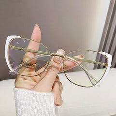 Fashion metal frame oversized frame anti-blue-light glasses personality photochromatic glasses