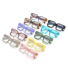 2025 New fashion acetate frame oversized glasses anti blue light leopard print glasses