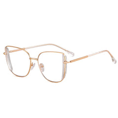 2025 High quality anti blue light Diamond glasses metal frame oversized glasses