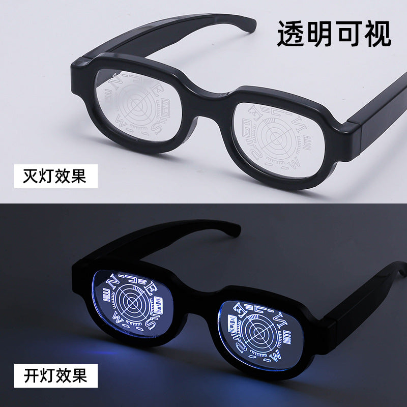 Funny Luminous sunglasses New LED glowing red-eye glasses Pop props for a quirky PROM show