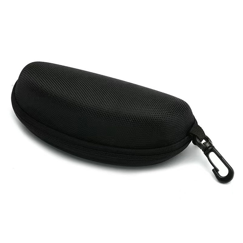 Custom logo black Retro sunglasses case With zipper Glasses case printed LOGO