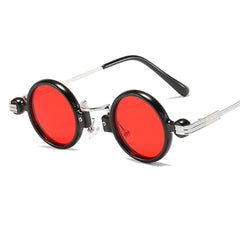 2025 Vintage metal frame reds lens sunglasses steam punk fashion sunglasses