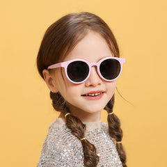 High quality round frame kids sunglasses candy colorful cute girl kids shade