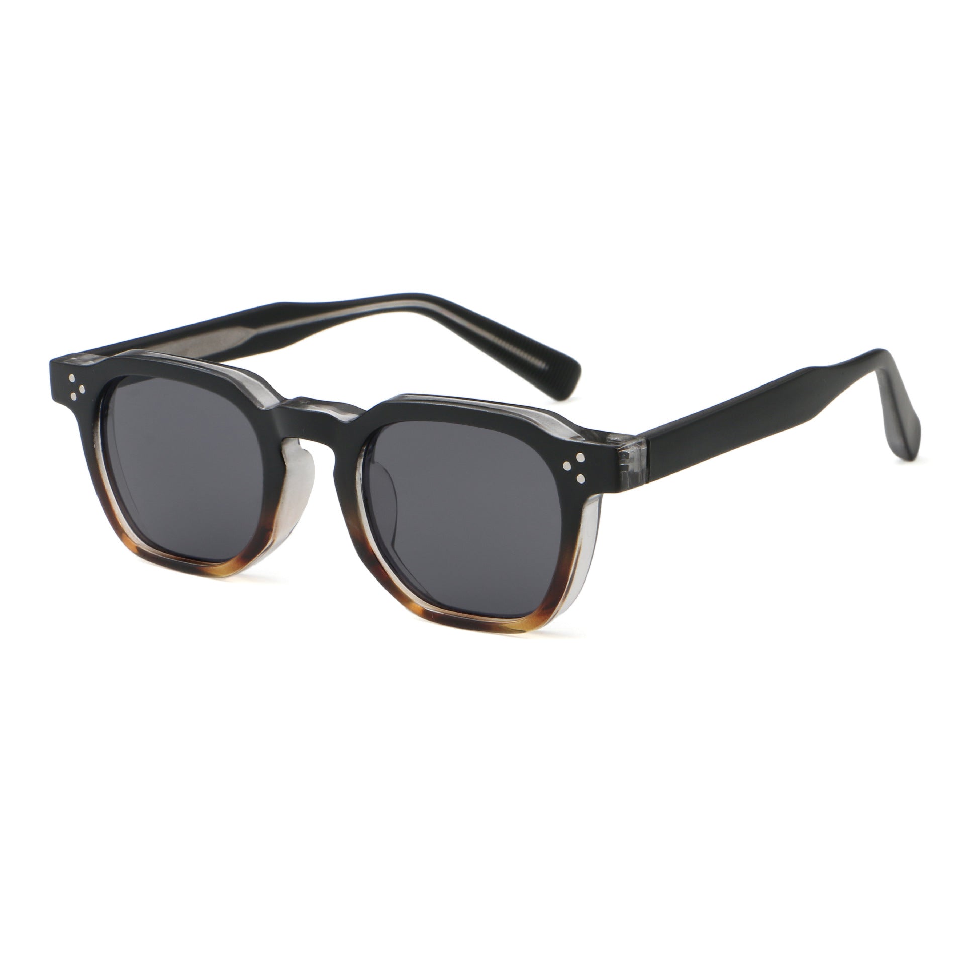 Custom logo square tortoise shell sunglasses uv400 outdoor rivet acetate sunglasses