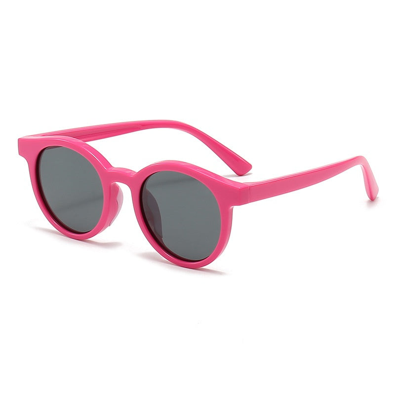 High quality round frame kids sunglasses candy colorful cute girl kids shade