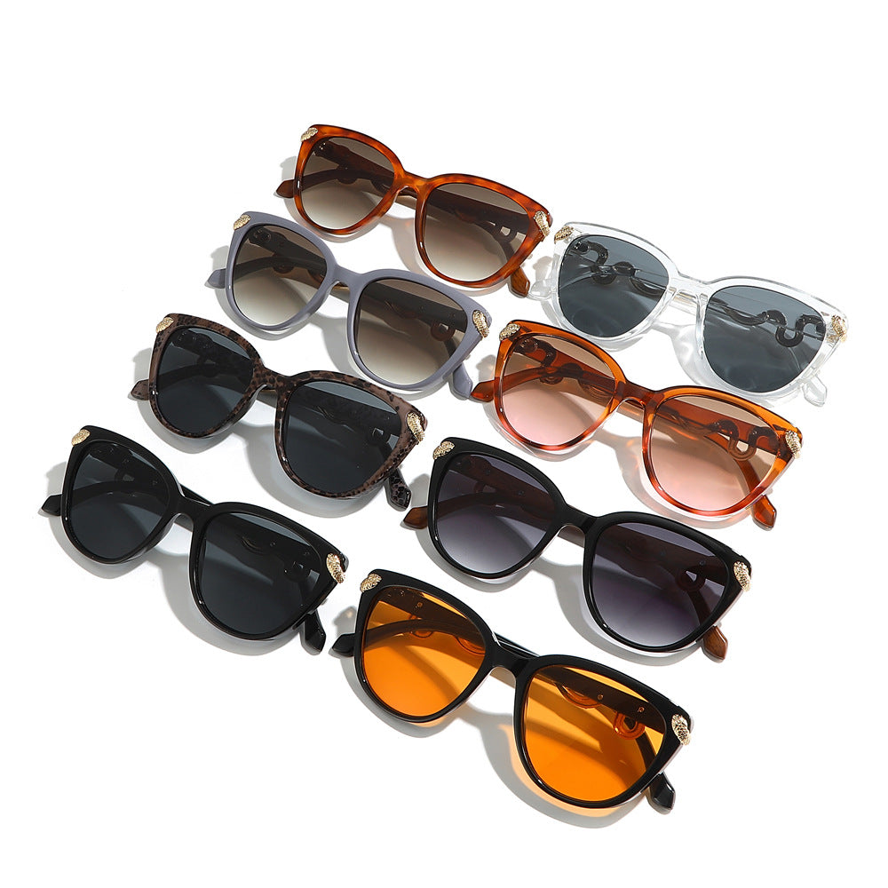 2025 new fashion metal accessories sunglasses personality trend sunglasses wholesale