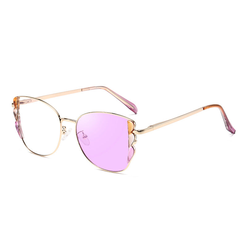 2025 new fashion square frame optical frame personality color change anti-blue glasses frame