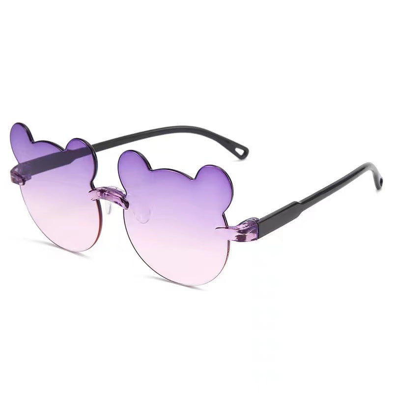 Cute bear shape sunglasses for kids high quality outdoor party kids sunglasses