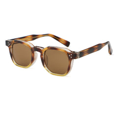 Custom logo square tortoise shell sunglasses uv400 outdoor rivet acetate sunglasses