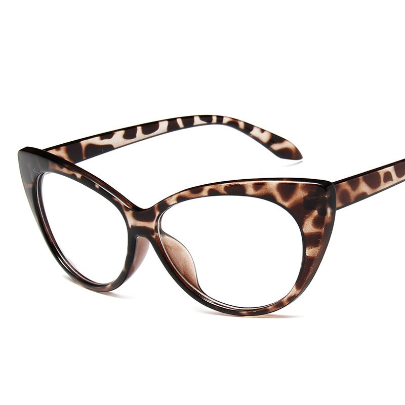 High quality new fashion glasses leopard print anti blue light vintage glasses