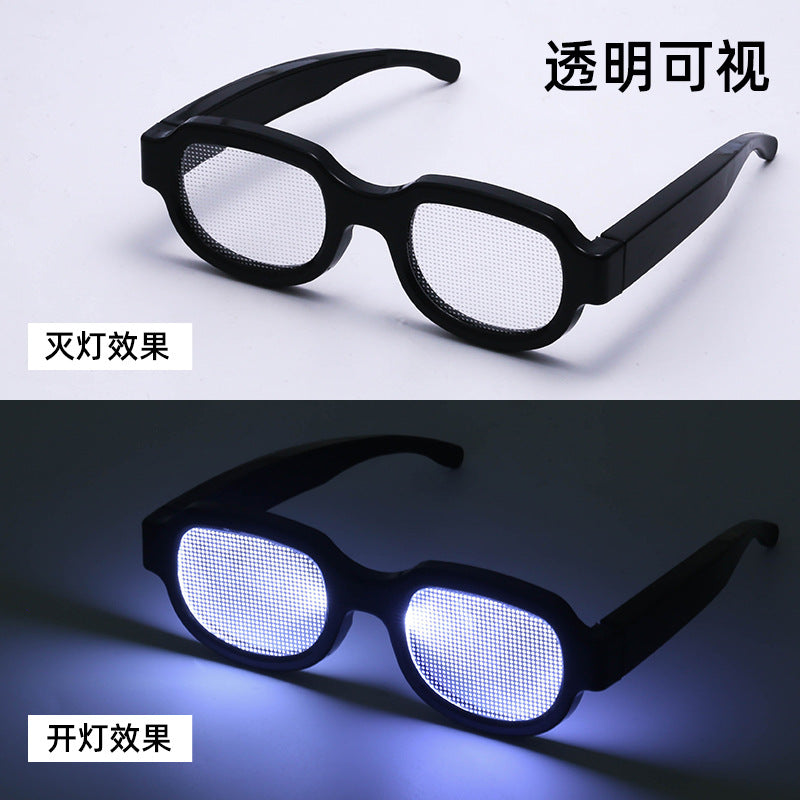 Funny Luminous sunglasses New LED glowing red-eye glasses Pop props for a quirky PROM show