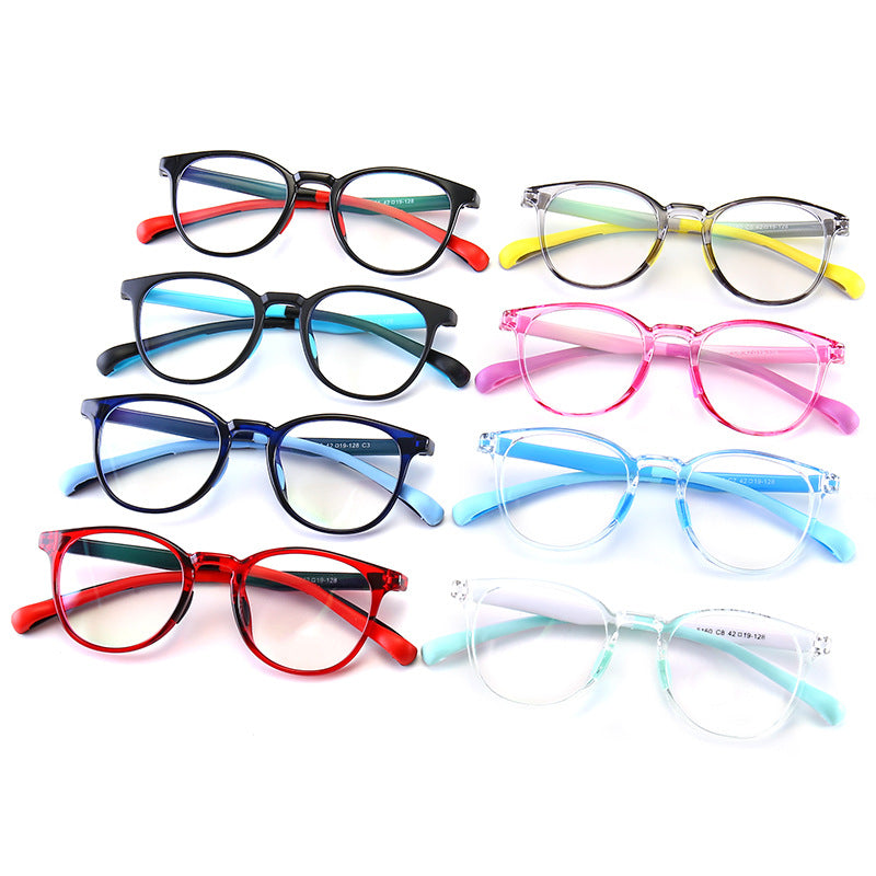 High quality anti blue light glasses round frame computer reading  kids glasses