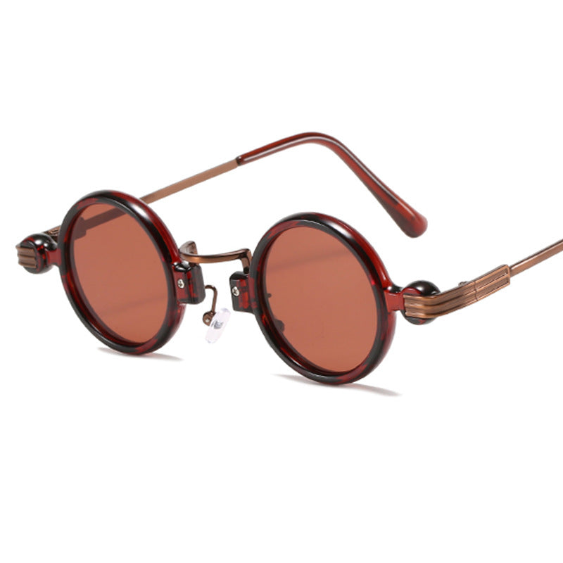 2025 Vintage metal frame reds lens sunglasses steam punk fashion sunglasses