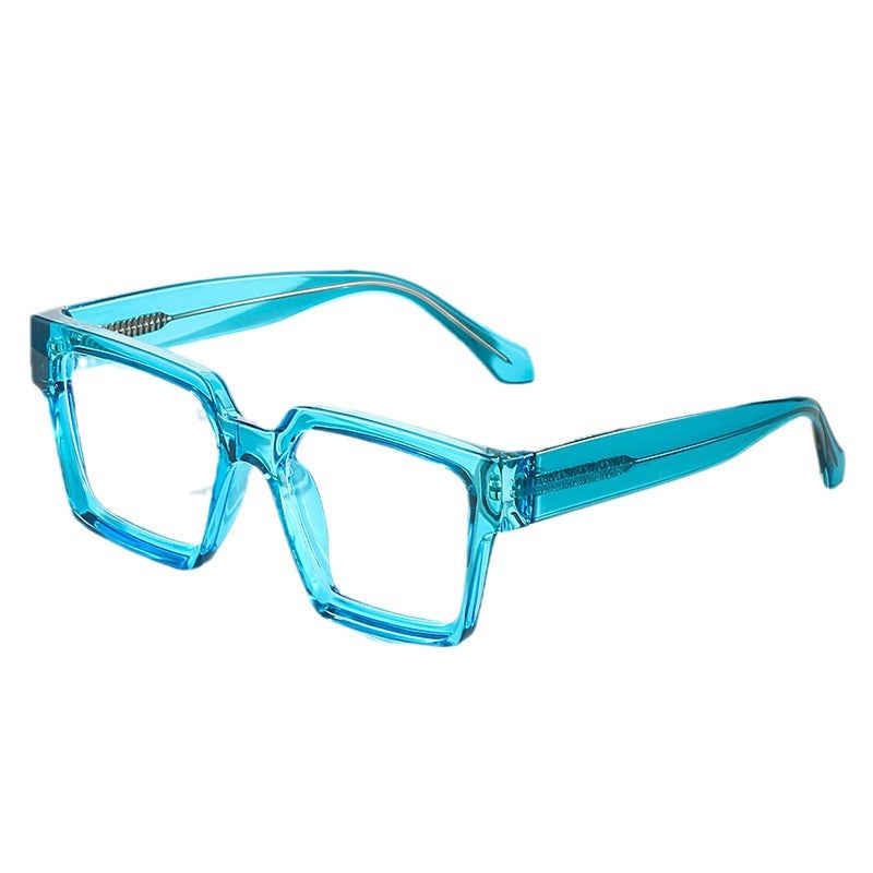 2025 New fashion acetate frame oversized glasses anti blue light leopard print glasses