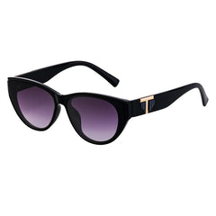 2024 new fashion rivet cat-eye sunglasses female personality trend sunglasses female