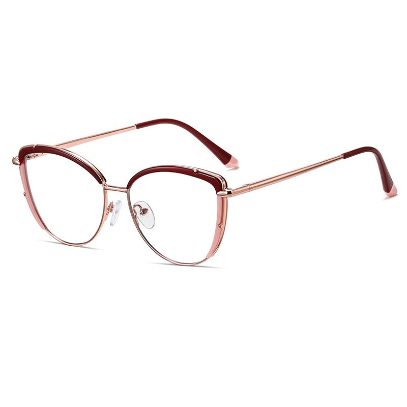 High quality computer reading glasses anti blur light computer cat eye glasses