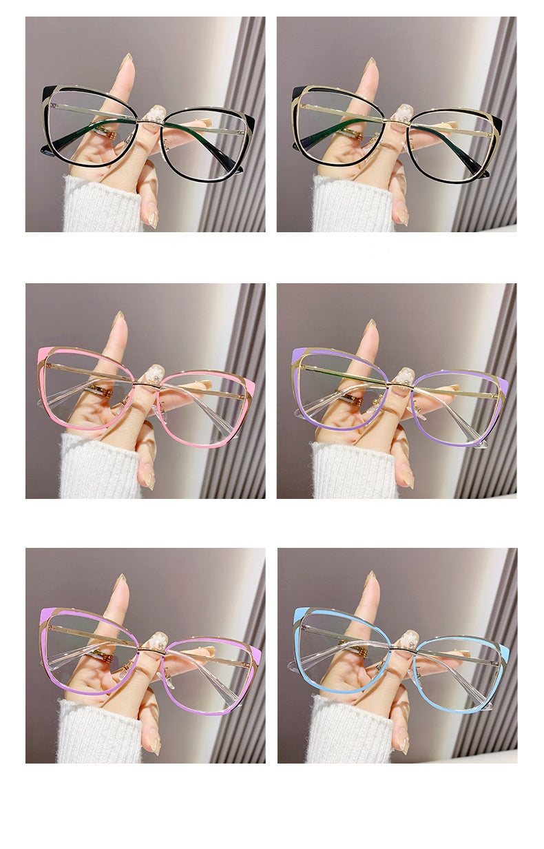 Fashion new style cat eye glasses anti blue light pink frame glasses