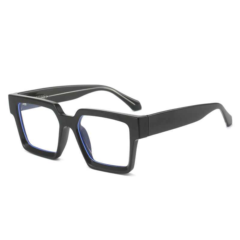 2025 New fashion acetate frame oversized glasses anti blue light leopard print glasses