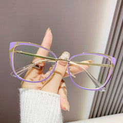 Fashion new style cat eye glasses anti blue light pink frame glasses