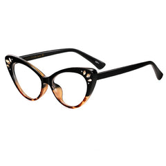 2025 New fashion cat eye leopard print glasses anti blue light tortoise shell glasses