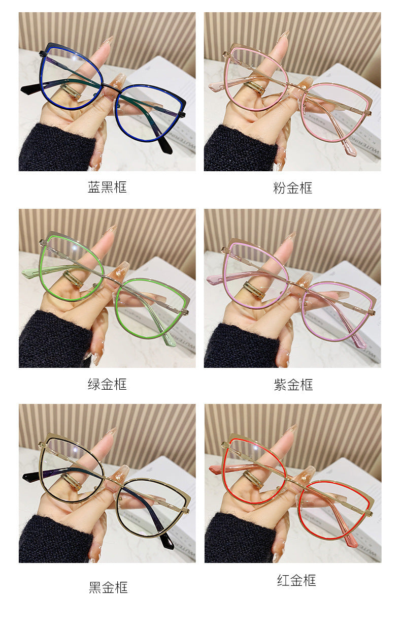 Fashion high quality deaigner glasses anti blue light eyewear glasses pink cat eye glasses