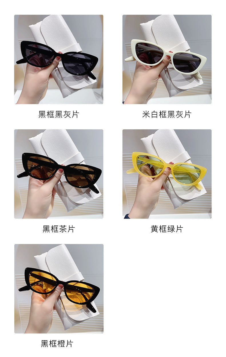 2025 New Fashion cat-eye uv400 sunglasses Fashion triangle glasses frame sunglasses