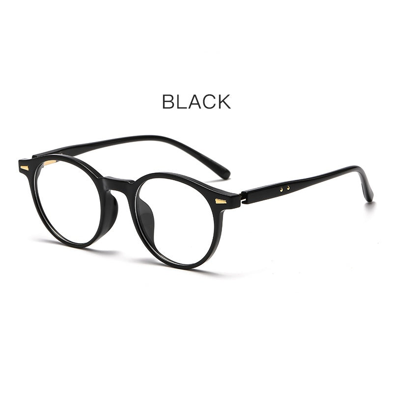 2025 New fashion round glasses anti blue light leopard print reading glasses