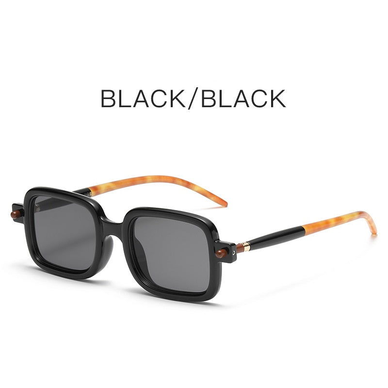 High quality luxury brand uv400 sunglasses designer square metal frame sunglasses