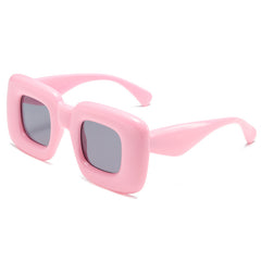 High quality Inflatable square frame funny sunglasses y2k candy colorful sunglasses