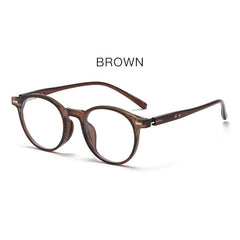 2025 New fashion round glasses anti blue light leopard print reading glasses