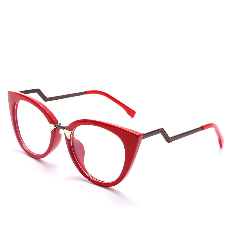 High quality anti blue light glasses cat eye bend metal frames leopard print glasses frame