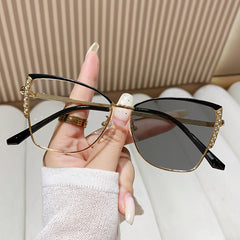 Fashion new cat-eye frame female glasses trend diamond frame anti-blue light glasses