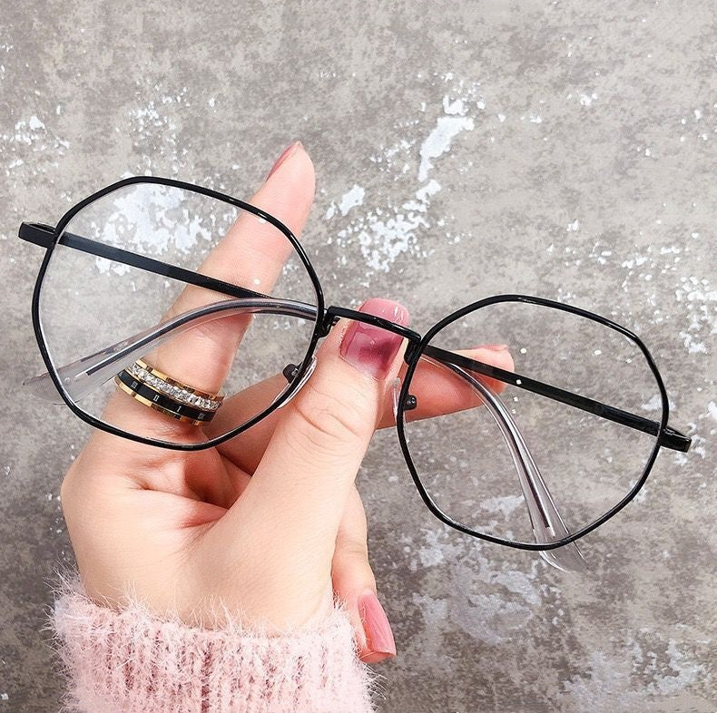 Vintage round glasses anti blur light glasses frame fashion computer reading glasses