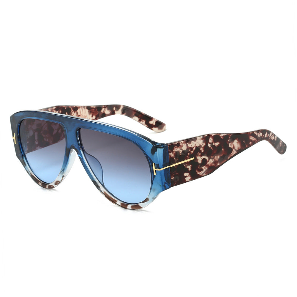 Custom logo uv400 leopard print sunglasses gradient colorful sunglasses