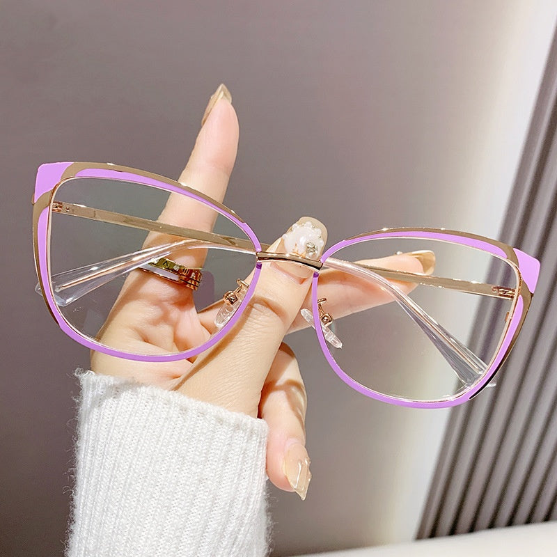 Fashion new style cat eye glasses anti blue light pink frame glasses