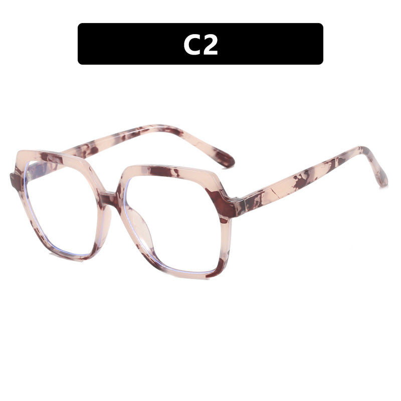 High quality anti blue light oversized glasses leopard print irregular frame glasses