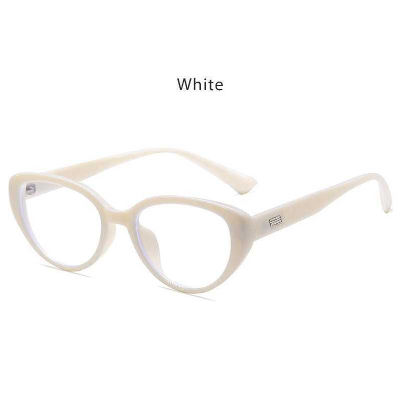 High quality TR90 anti-blue right glasses retro cat eye large frame ins wind glasses