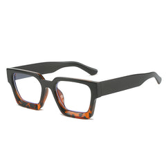 Classical glasses square leopard print glasses candy colorful anti blue light glasses