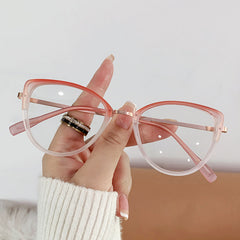 High quality fashion hot sale print glasses anti blue light cat eye reading eyewear glasses