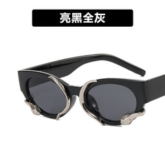 Custom logo y2k three diemensional snake sunglasses ins fashion ladies sunglasses