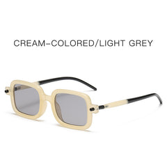 High quality luxury brand uv400 sunglasses designer square metal frame sunglasses