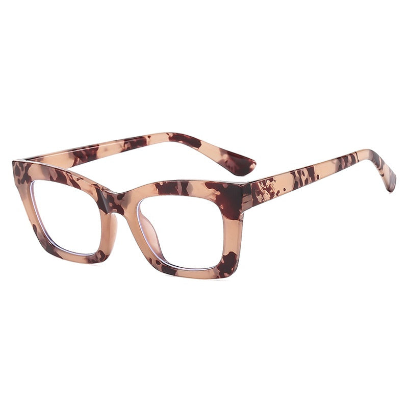 High quality double quality glasses leopard print square computer glasses