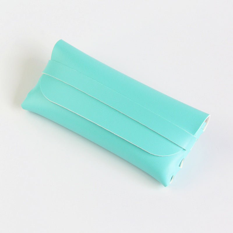 High quality candy colorful sunglasses case high quality Leather glasses case