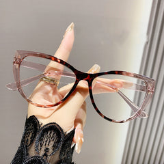 Fashion vintage retro cat eye glasses anti blue light leopard print eyewear glasses