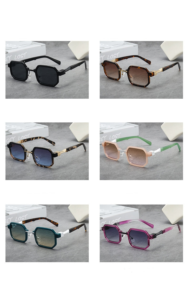 High quality square fashion sunglasses irregular frame tortoise shell sunglasses