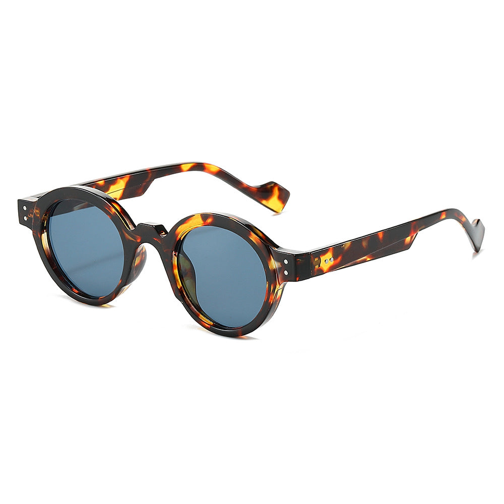 New round sunglasses personality matching round frame retro simple fashion sunglasses