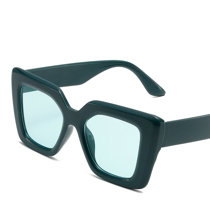 Custom logo candy colorful square frame sunglasses uv400 oversized sunglasses