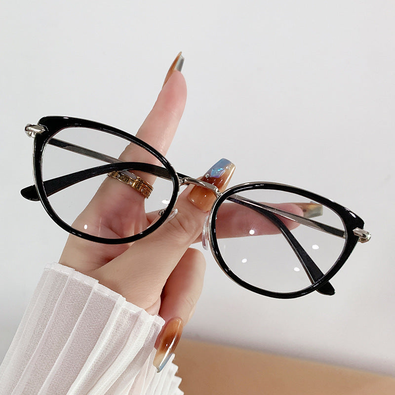 High quality cat eye anti blue glasses fashion metal frame glasses