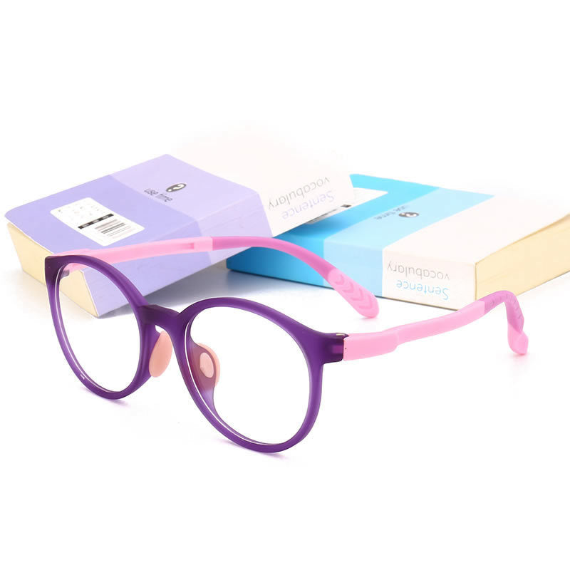 High quality comfort cute girl glasses candy colorful round frame glasses