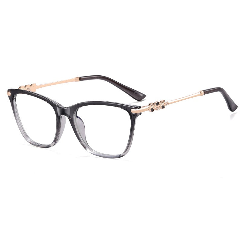 High quality acetate frame metal frame glasses anti blue light cat eye gradient glasses